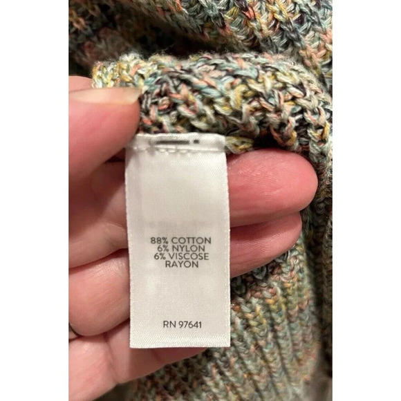 J. Jill Sweater Cotton Blend Multicolored Knit Women's‎ Size Large Petite - Picture 4 of 6